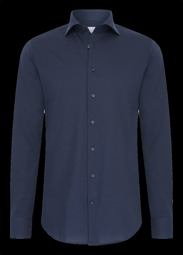 Donkerblauw knitted shirt